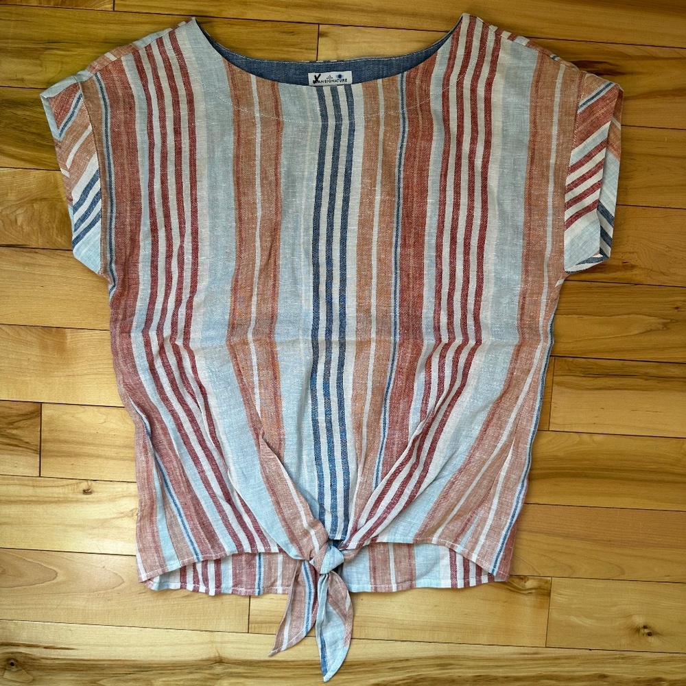 Signature‎ Short-Sleeve Linen Top NWT